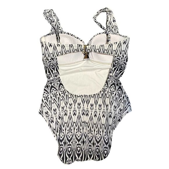 Anne Cole Black and White Swimsuit Full Coverage Size 6 - Picture 6 of 7
